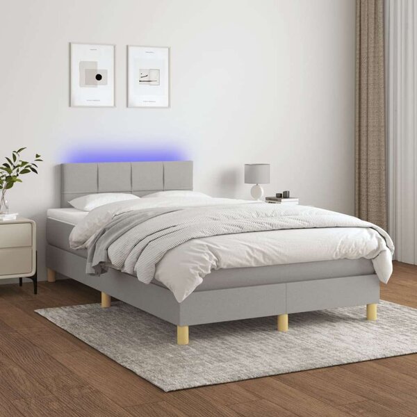 VidaXL LED-es Rugós Ágy - 120x200 cm