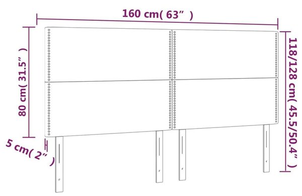 Bársony Fejtámla Szett - Rózsaszín - 160cm