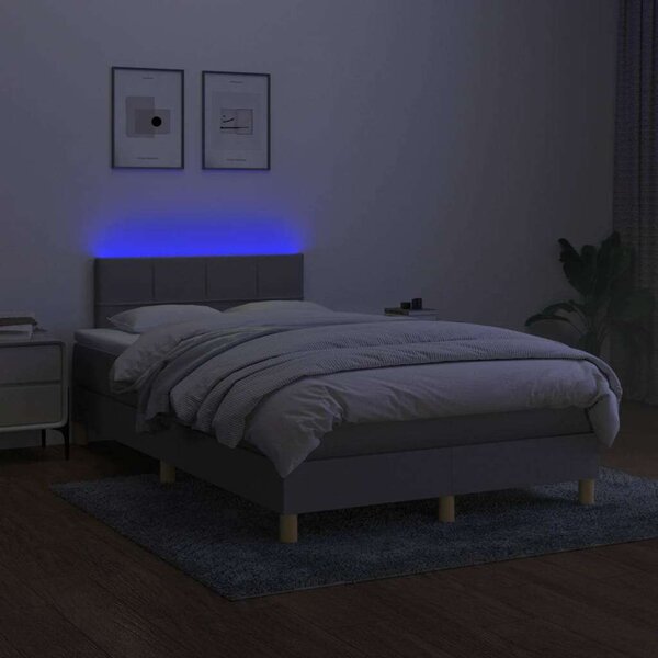 VidaXL LED-es Rugós Ágy - 120x200 cm