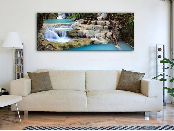 70x40 cm - Kristály tiszta vízesés vászonkép