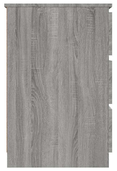 VidaXL Íróasztal Fiókokkal - Szürke Sonoma - 140x50x77 cm