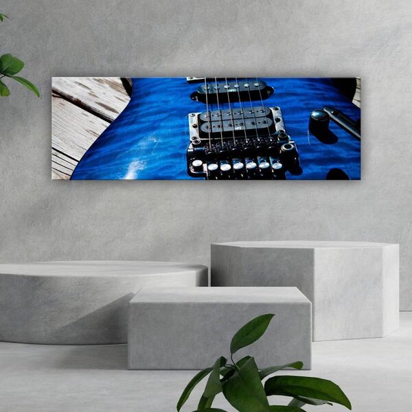 70x40 cm - A kék gitár vászonkép