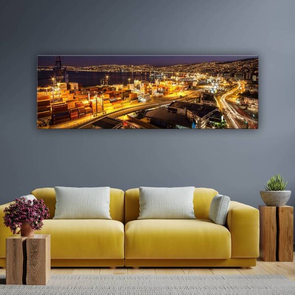 70x40 cm - A kikötő fényei vászonkép