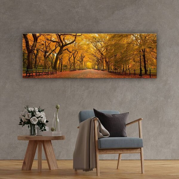 70x40 cm - Őszi fák takarásában vászonkép