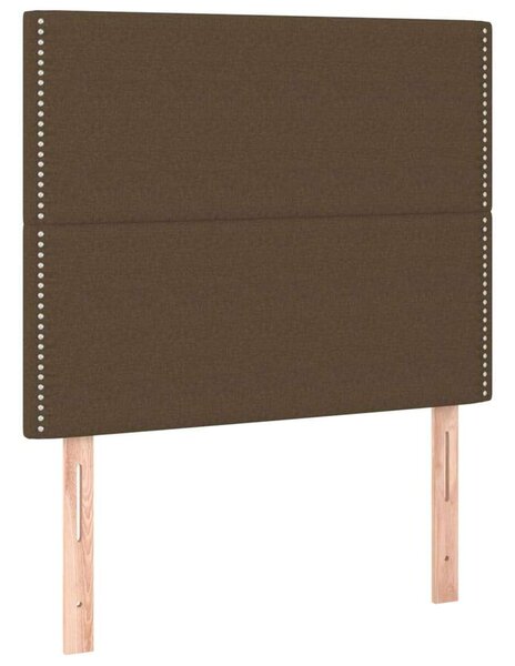VidaXL Ágy Matraccal és Padlólappal - Sötétbarna - 100x200 cm