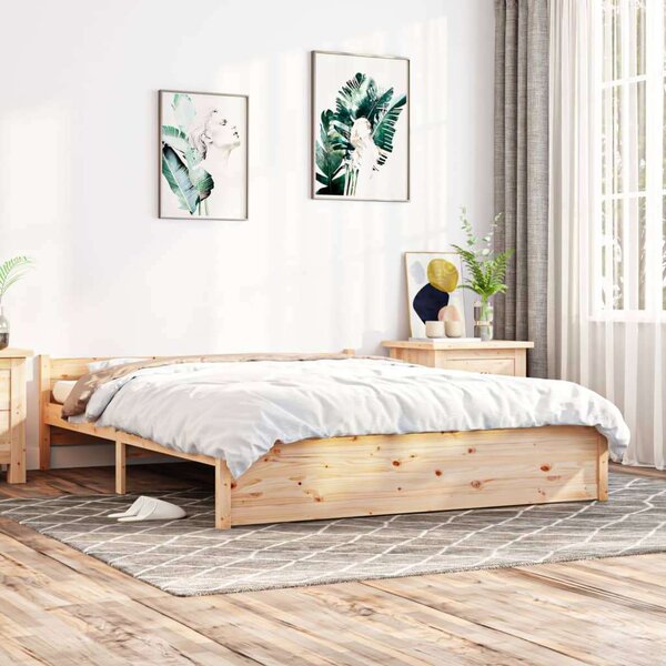 VidaXL tömör fa ágykeret 150x200 cm (5FT King Size)