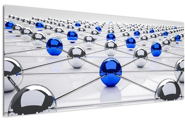 Összekapcsolt gömbök képe (120x50 cm)