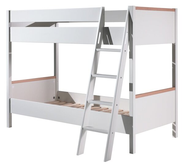 Londen fehér gyerek emeletes ágy, 90 x 200 cm - Vipack