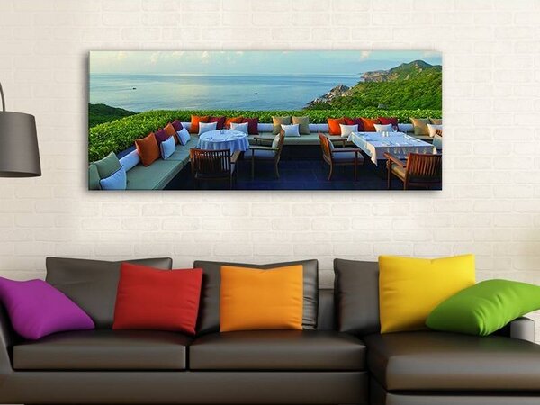 70x40 cm - Kilátás a tengerre vászonkép