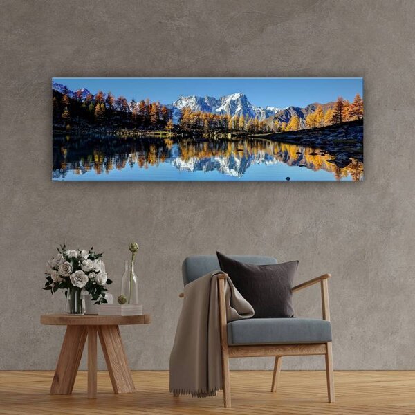 70x40 cm - Hegyi tükröződés vászonkép