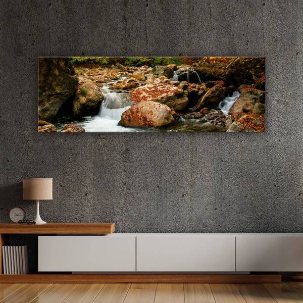 70x40 cm - Sziklás hegyi patak vászonkép