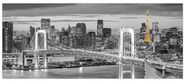 Kép - A nagyváros a sárga toronnyal (120x50 cm)