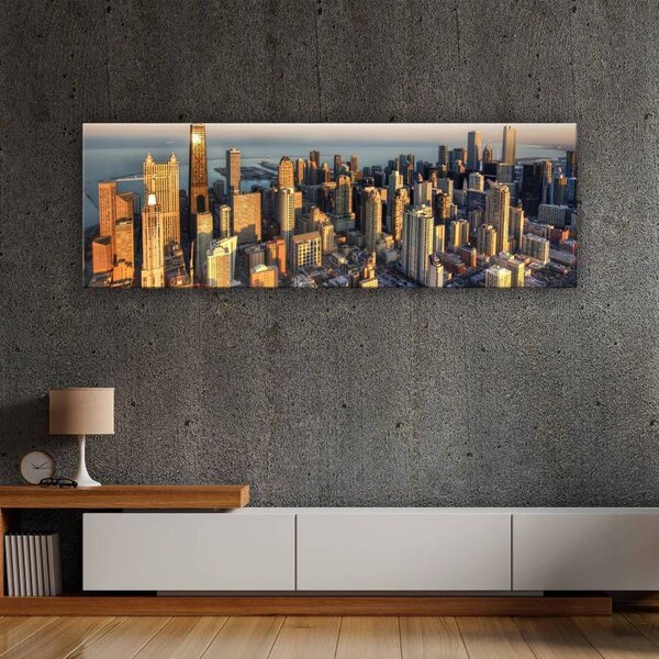 70x40 cm - Chicago reggel vászonkép