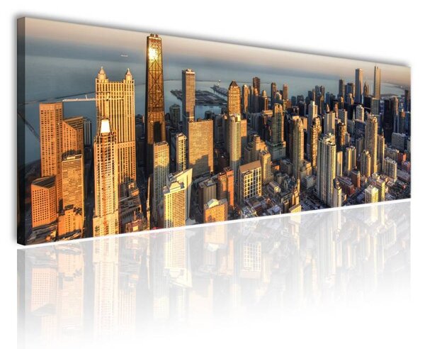 70x40 cm - Chicago reggel vászonkép