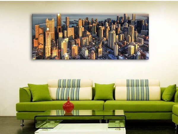 70x40 cm - Chicago reggel vászonkép