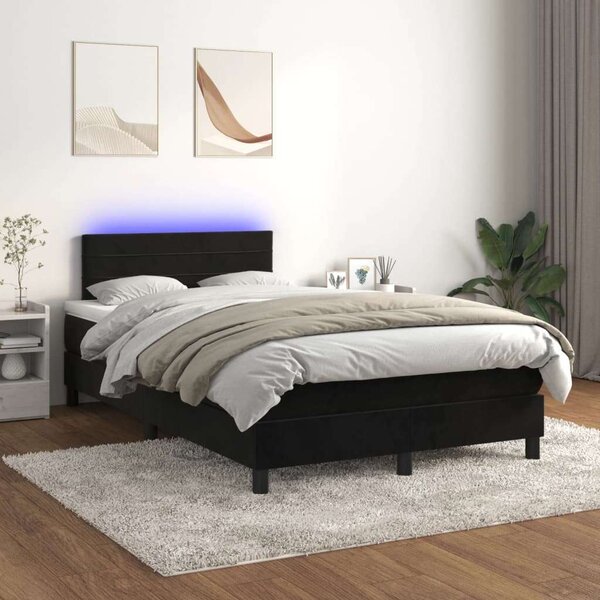 VidaXL Ágy - Bársony - 120x200 cm - LED