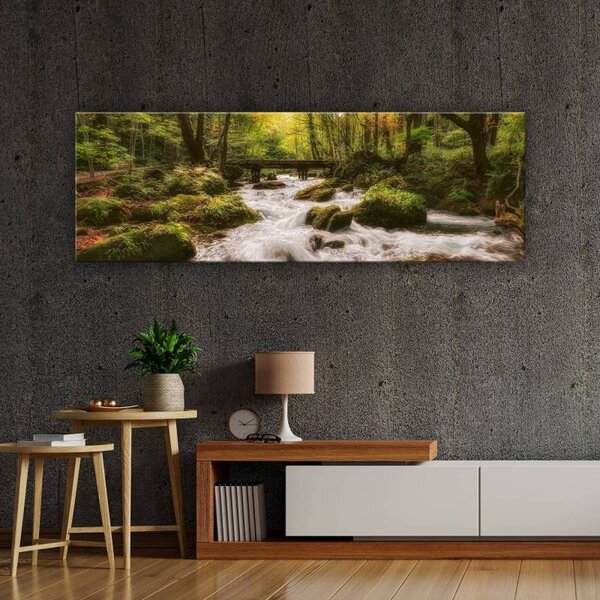 70x40 cm - Erdei Patak vászonkép