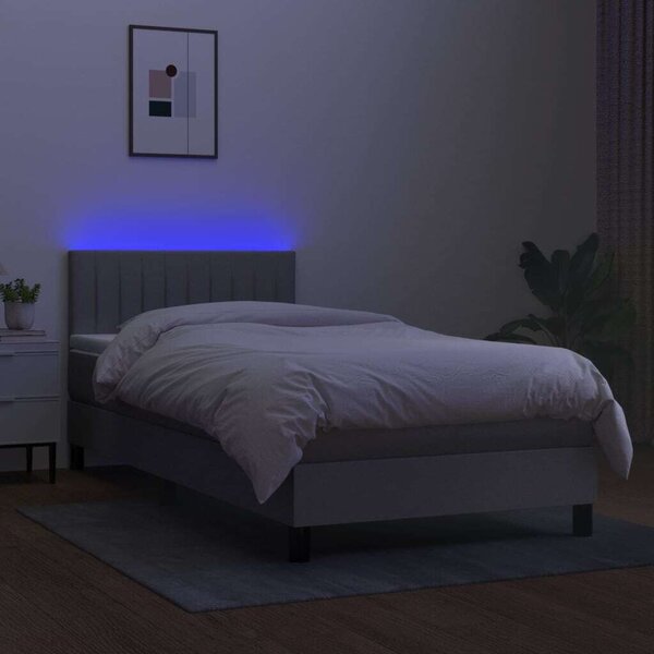 VidaXL Rugós Ágy - LED-es - 80x200 cm