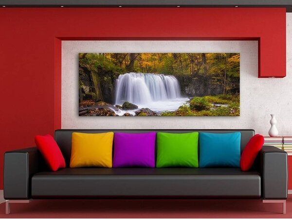 70x40 cm - Természetes vízesés vászonkép