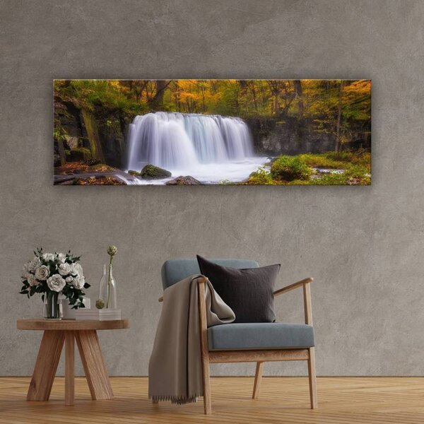 70x40 cm - Természetes vízesés vászonkép