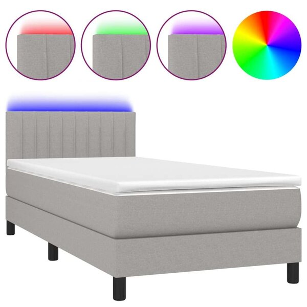 VidaXL Rugós Ágy - LED-es - 80x200 cm