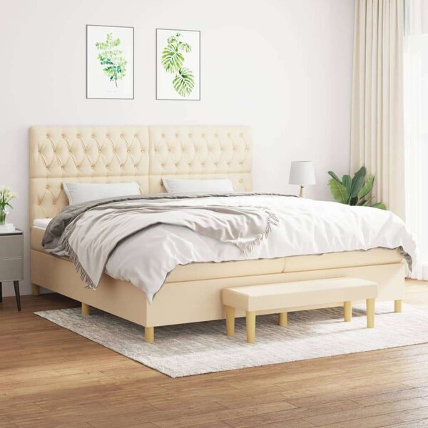 VidaXL Krémszínű Ágy 200x200 cm