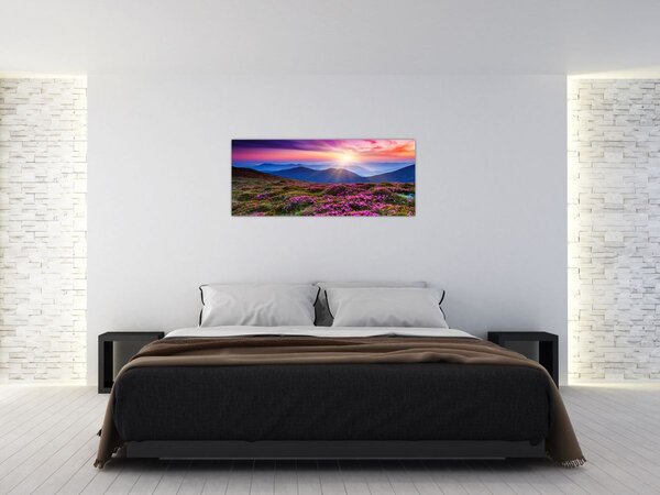 Kép - Hegyi virágzó táj (120x50 cm)
