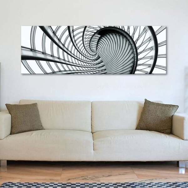 70x40 cm - Csigalépcső absztrakt vászonkép