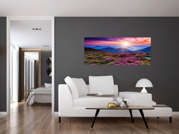 Kép - Hegyi virágzó táj (120x50 cm)