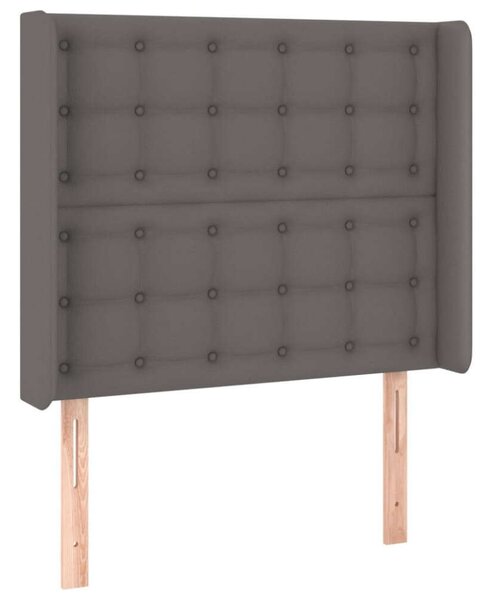 VidaXL LED Ágyfejtámla - Szürke Műbőr - 93x16x118/128cm