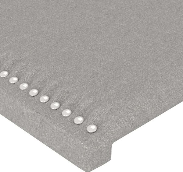 VidaXL világosszürke szövet LED-es fejtámla 144x5x118/128 cm