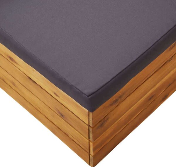 VidaXL Akácfa Kerti Asztal és Lábtartó - 68x68 cm