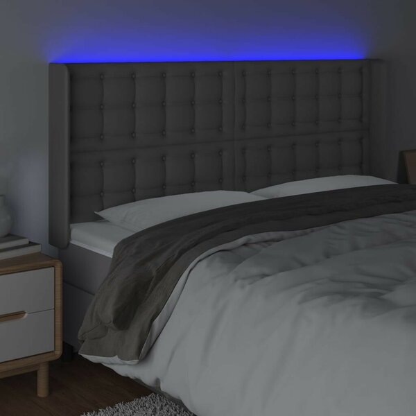 VidaXL LED-es Fejtámla - Műbőr - 163x16x118/128 cm
