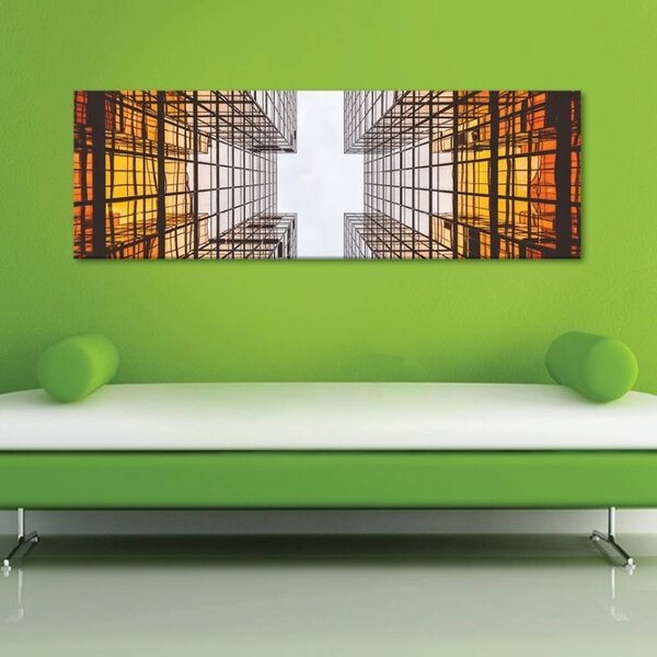 70x40 cm - Absztrakt építészet vászonkép