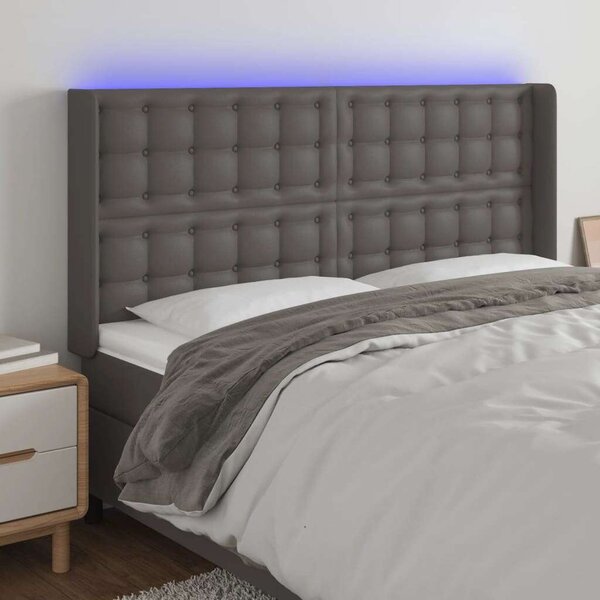 VidaXL LED-es Fejtámla - Műbőr - 163x16x118/128 cm