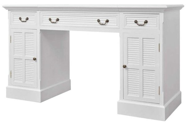 VidaXL Fehér Íróasztal - Dupla Láb - 140x48x80 cm