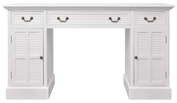VidaXL Fehér Íróasztal - Dupla Láb - 140x48x80 cm