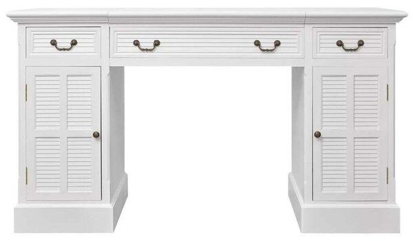 VidaXL Fehér Íróasztal - Dupla Láb - 140x48x80 cm