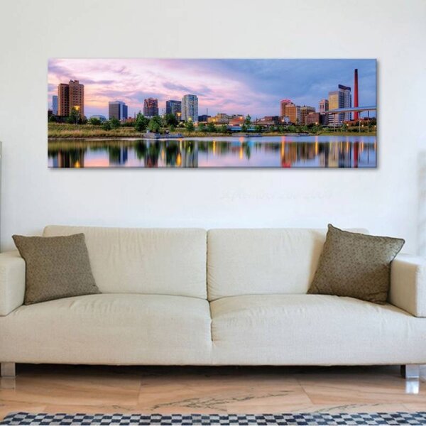 70x40 cm - Nagyvárosi tükröződés vászonkép