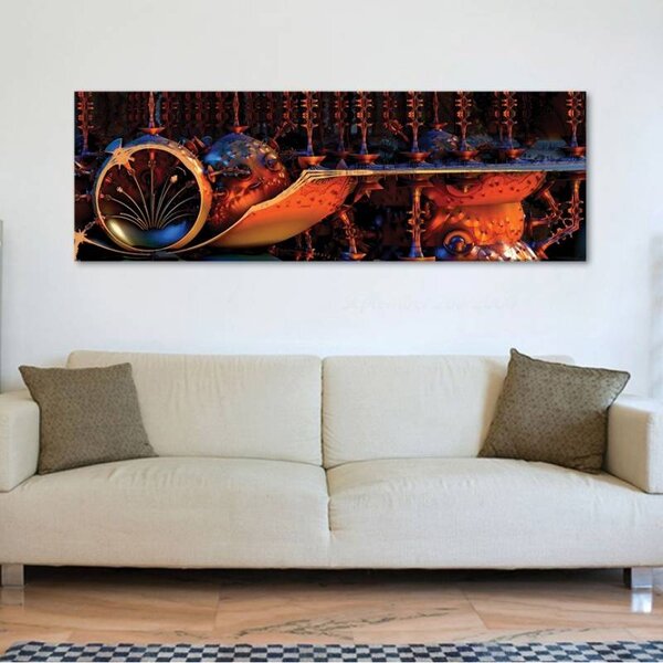 70x40 cm - Gépi absztrakció vászonkép