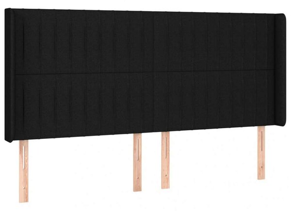 VidaXL Fekete Szövet LED Fejtámla - 203x16x118/128cm