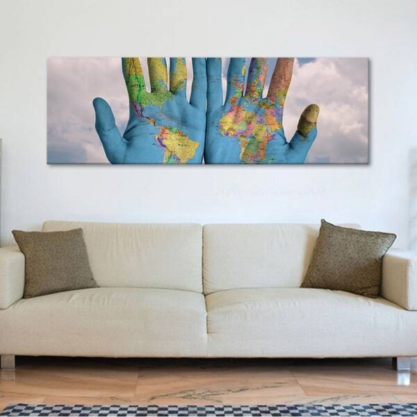 70x40 cm - A világ vászonkép