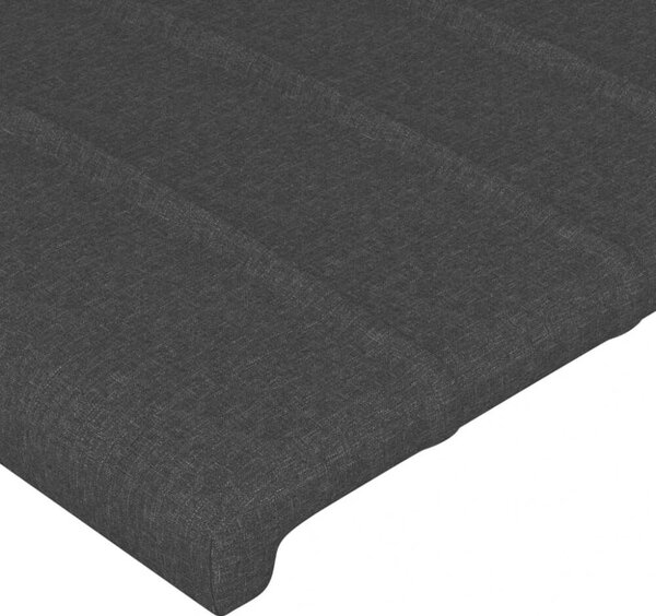 VidaXL Fekete Szövet LED Fejtámla - 203x16x118/128cm