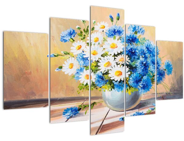 Festett kép egy váza virágról (150x105 cm)