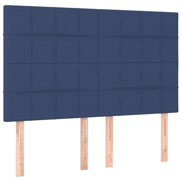 VidaXL kék szövet LED-es fejtámla 144x5x118/128 cm