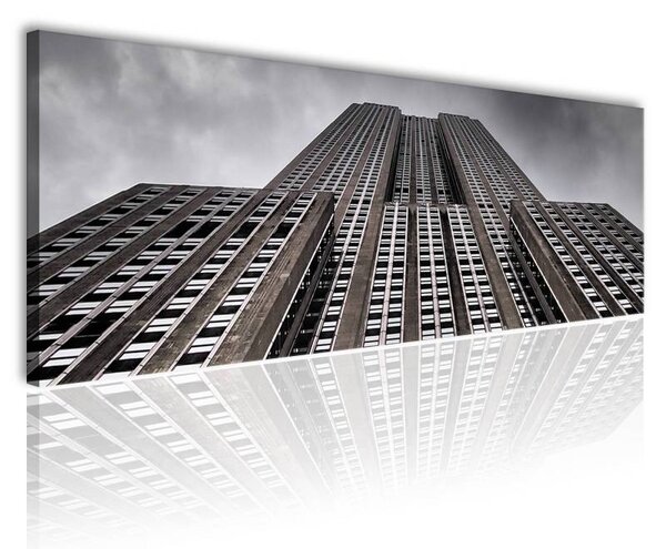 100x40 cm - Nézz fel! Felhőkarcolók vászonkép