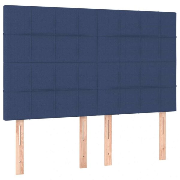 VidaXL kék szövet LED-es fejtámla 144x5x118/128 cm