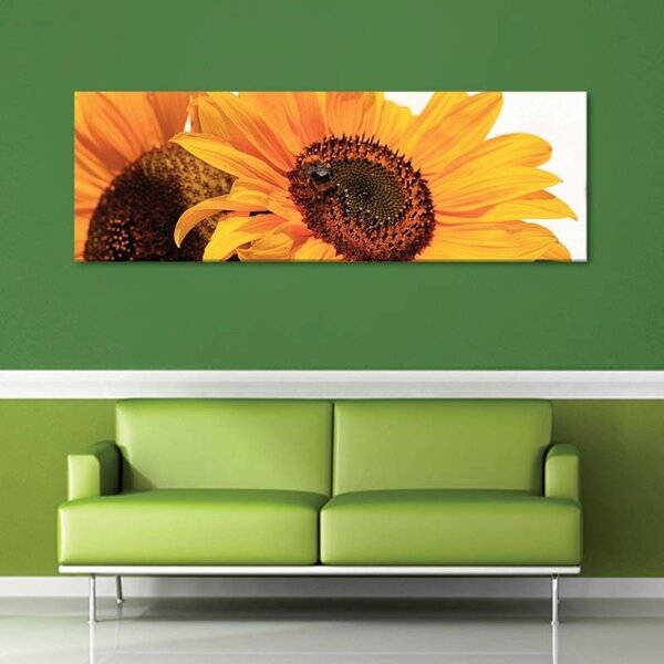 120x50 cm - Napraforgó pár vászonkép