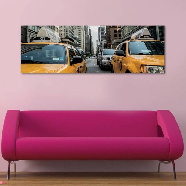 70x40 cm - Sárga taxi vászonkép