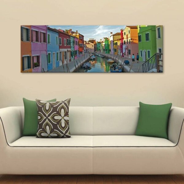 70x40 cm - Színes Burano vászonkép